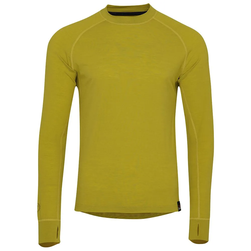 Mens 160 Merino Active Long Sleeve Crew (Lime)