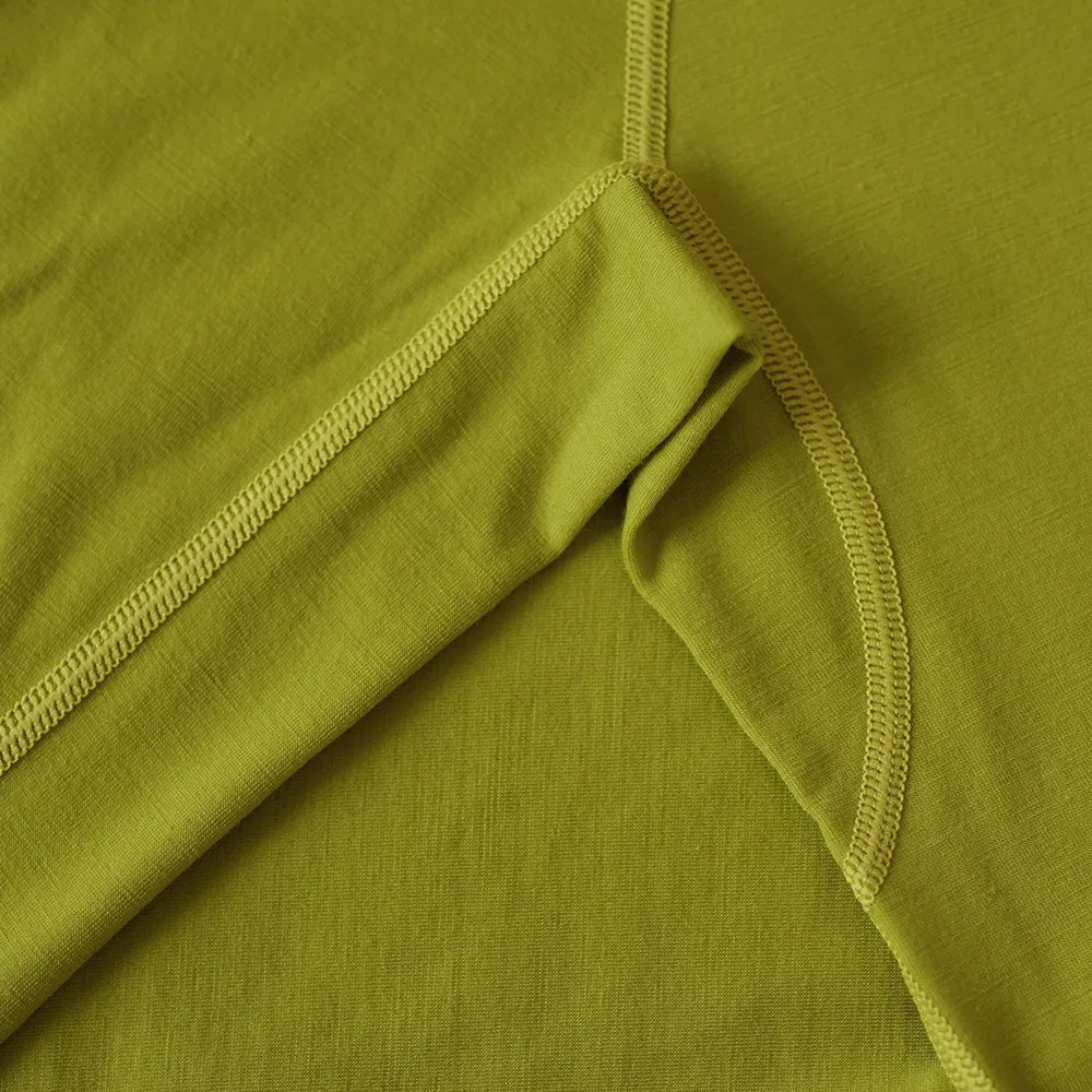 Mens 160 Merino Active Long Sleeve Crew (Lime)