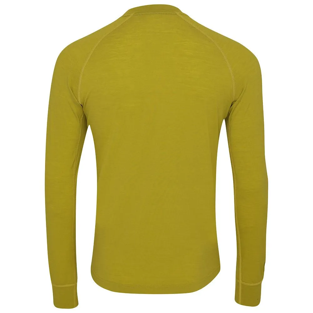 Mens 160 Merino Active Long Sleeve Crew (Lime)