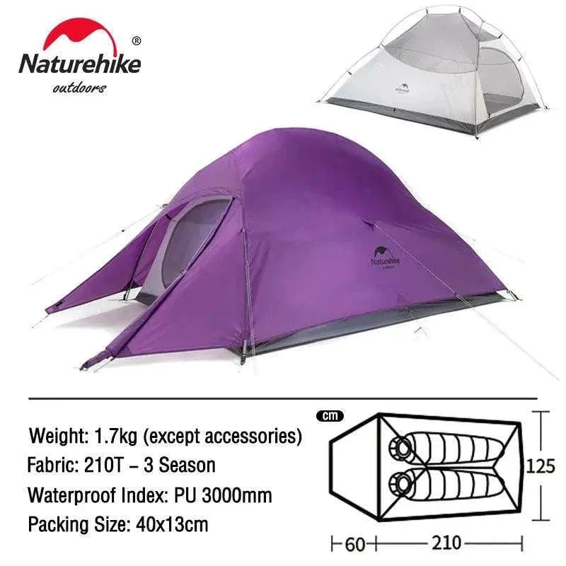 Naturehike Cloud Up Series All-Season, Ultralight Tent (Multiple Sizes)