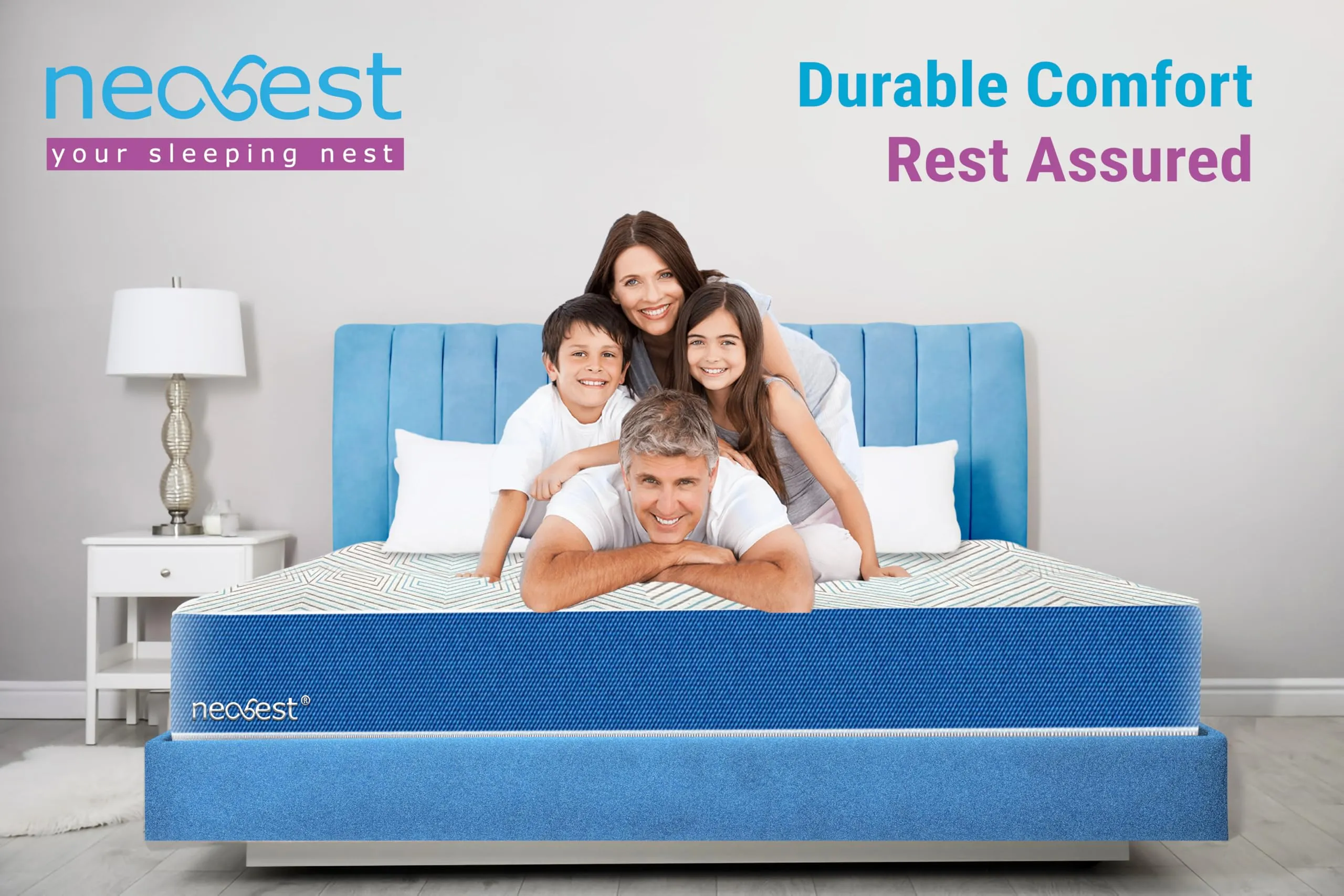 NEOBEST Mattress | 10 Years Warranty DDD75486 Orthopaedic Deluxe Dual Mattress, Bonded Foam Mattress, 6 Inch Bed Mattress, Double Bed Mattress (75X48X6 Inches)