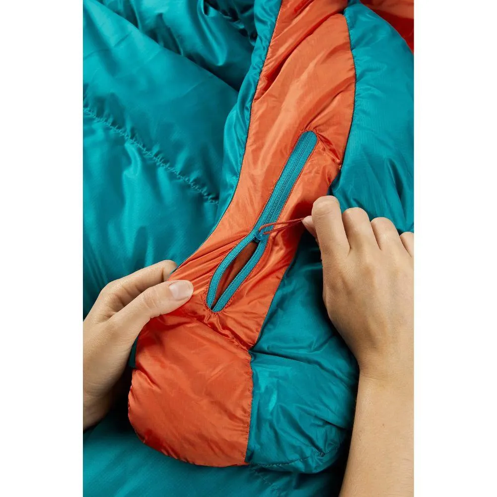 Rab Women's Ascent 500 Left Zip Down Sleeping Bag (Marina Blue)