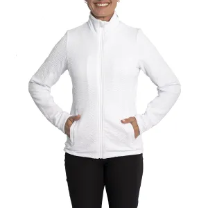 Rohnisch Women's Logan Wind Golf Cardigan - White