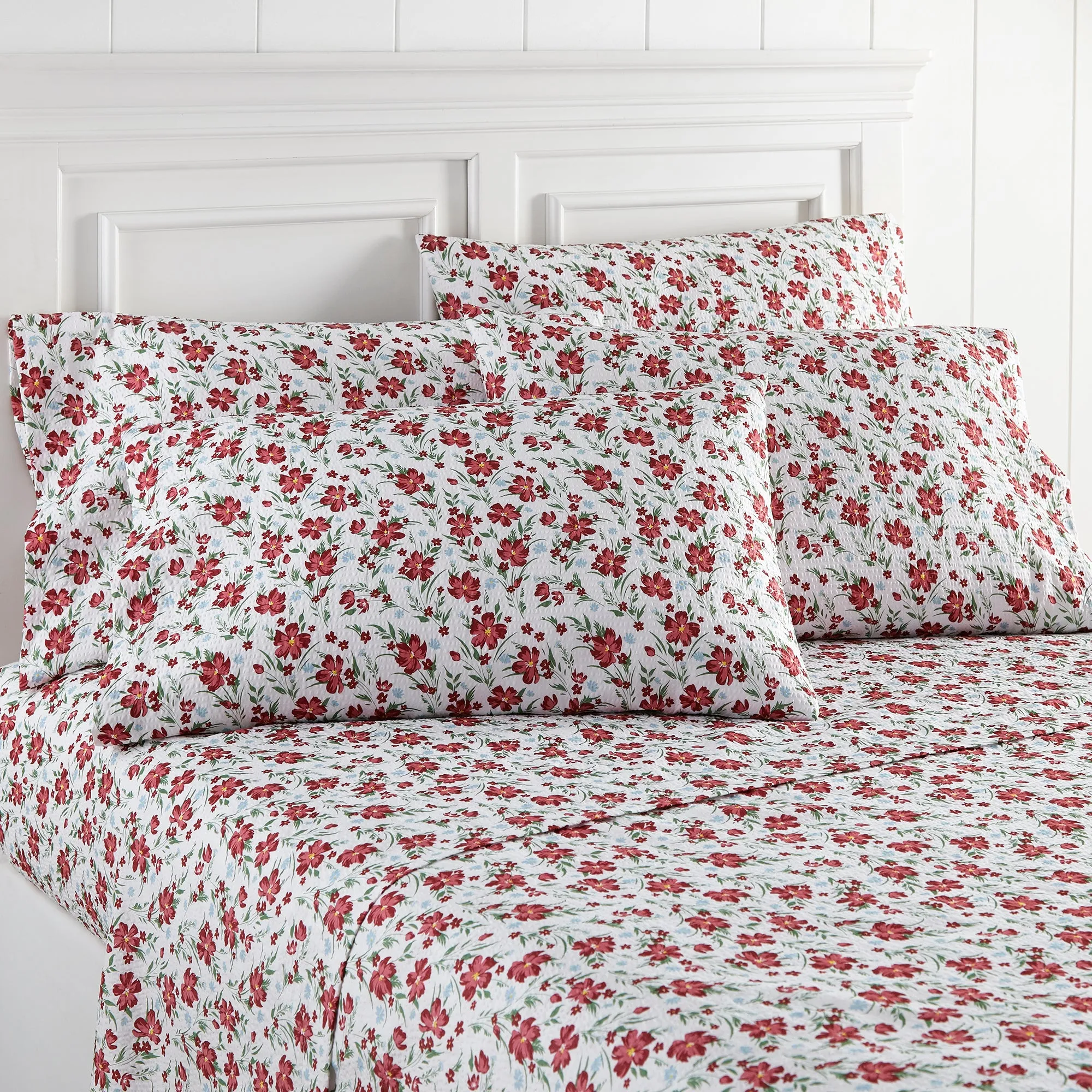 Seersucker Sheet Set with extra pillowcases