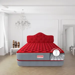 SLEEPSPA by COIRFIT Euphoria Normal Top 10' Inch Queen Size Bonell Spring Mattress with 6 Year Warranty | Orthopedic Pro - Doctor Recommended | PU Foam for Better Support & Comfort (72X66X10, RED)