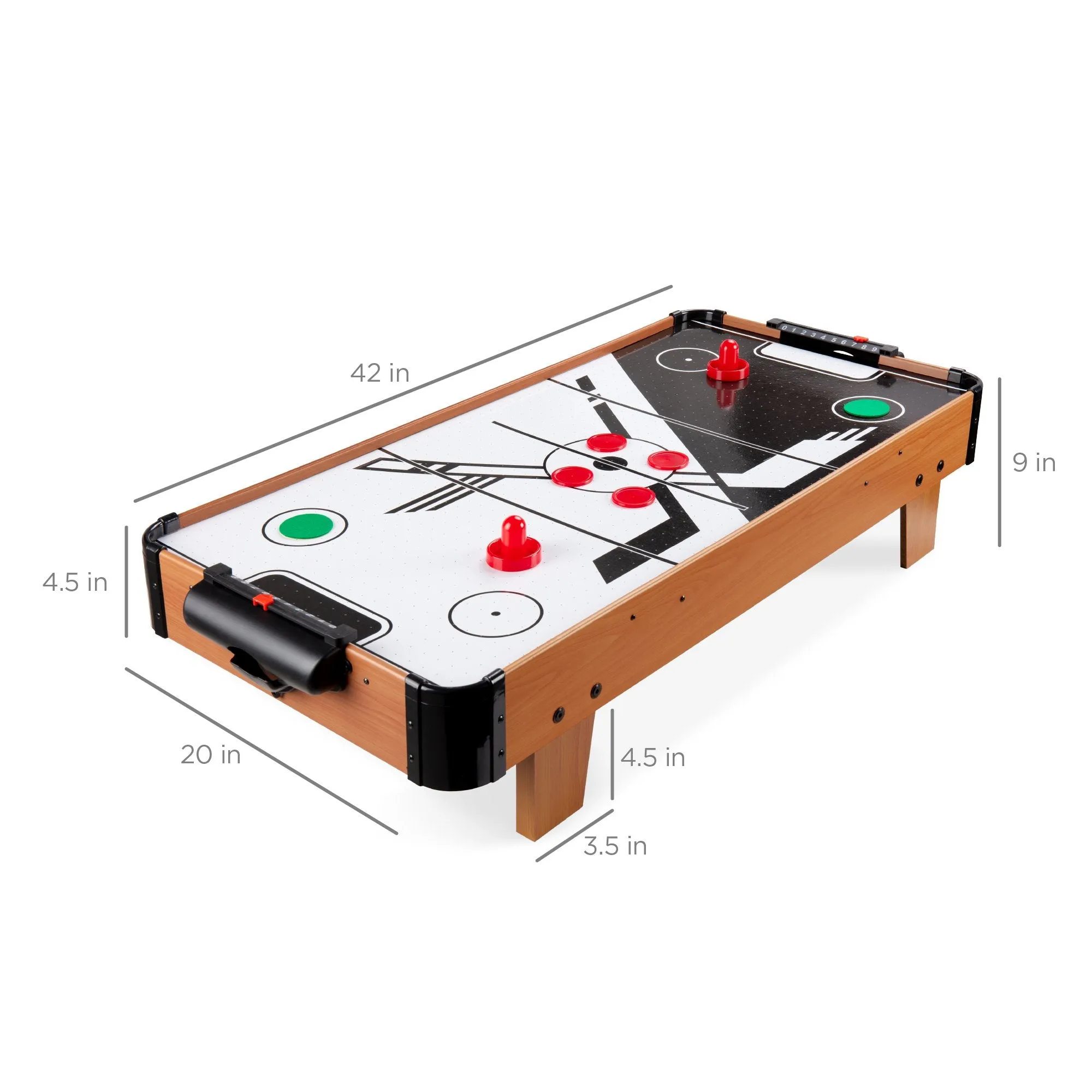 Tabletop Air Hockey Arcade Game Table w/ 2 Pucks, 2 Strikers - 40in