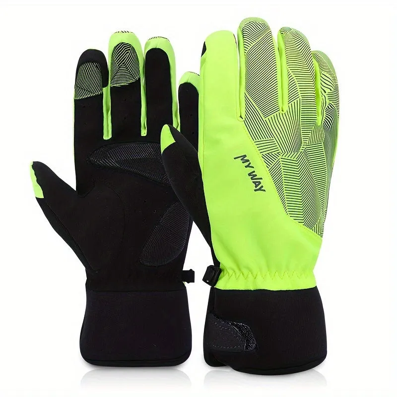 Touchscreen Winter Gloves - Waterproof, Windproof & Warm for Skiing and Cycling, Non-Slip Grip, Durable Full Finger Design