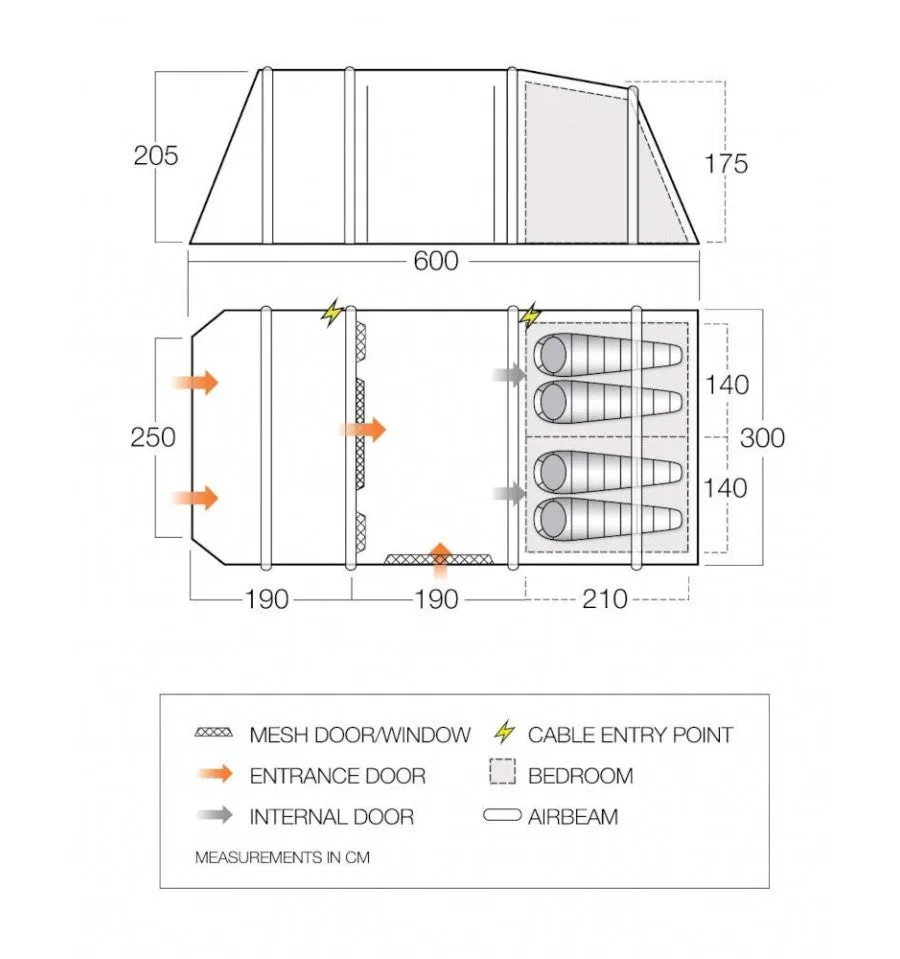 Vango Lismore Air 450 Tent Package