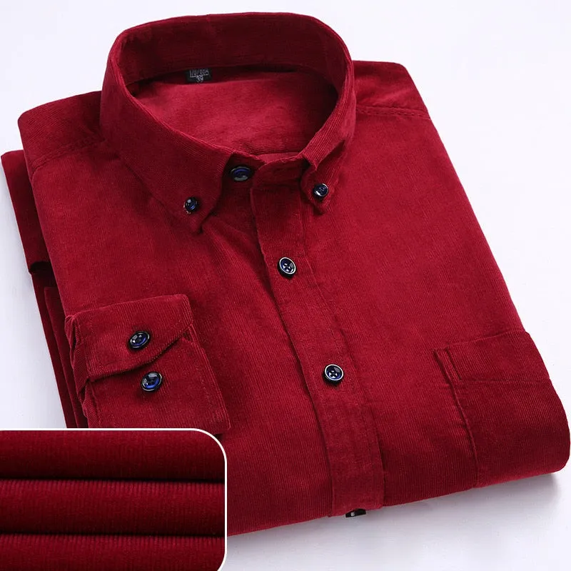 Warm Quality 100% Cotton Collar Casual Shirts For Men Comfortable