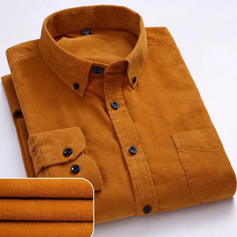 Warm Quality 100% Cotton Collar Casual Shirts For Men Comfortable