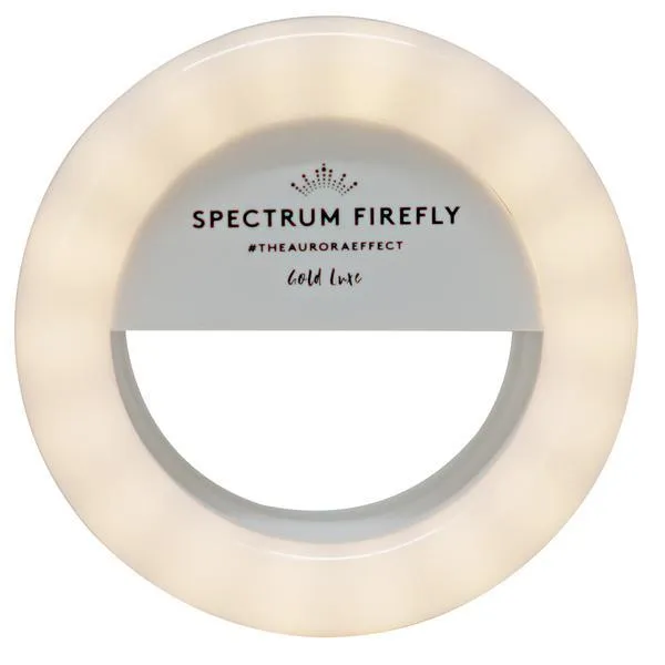 WINTER WHITE SPECTRUM AURORA SELFIE PHONE RING LIGHT GOLD-LUXE FIREFLY